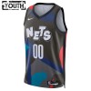 Maillot Basket Enfant Brooklyn Nets Personnalisé 2023-24 Nike City Edition Noir Swingman